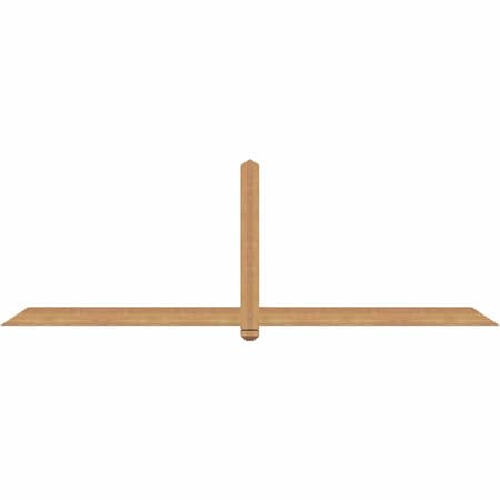 Ekena Millwork Eugene Smooth Timber Gable Bracket, Western Red Cedar, 96"W x 32"H x 3 1/2"D x 3 1/2"F, 8/12 Pitch GBW096X32X0404EUG00SWR